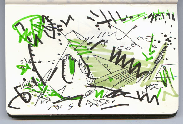 moleskine drawing (green 2)