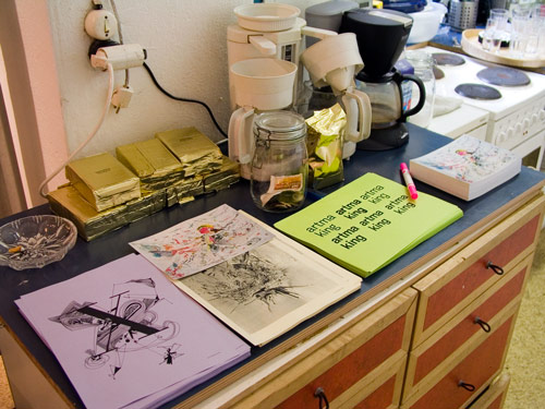 papers flyers coffee