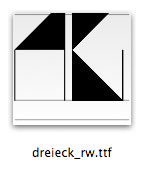 download dreieck rw font