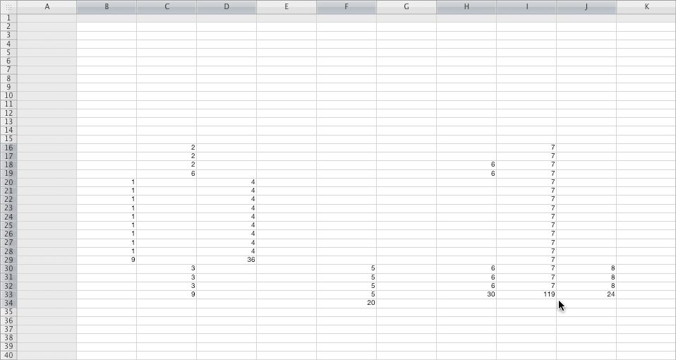 Apple Numbers.Numbers (Excell) 