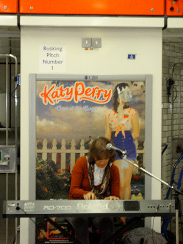 Katy Perry live at the London Underground