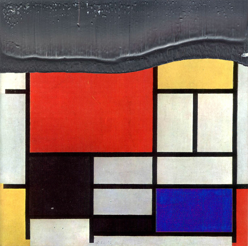 Overpainted Mondrian